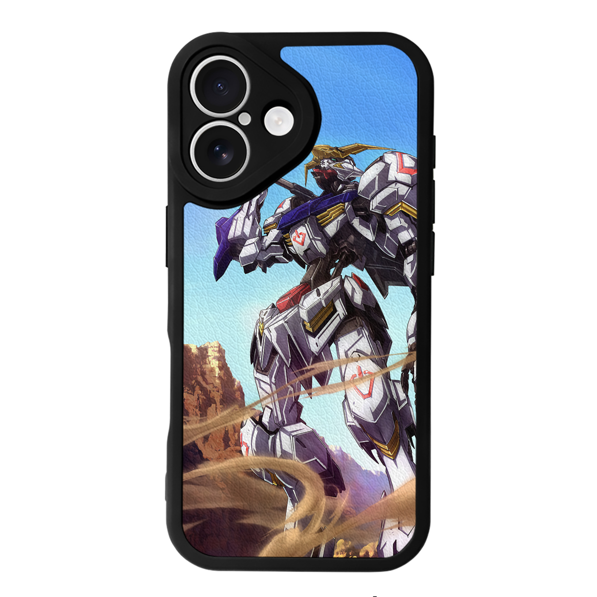 （画像用） 機動戦士ガンダム Mobile Suit Gundam 【iPhone 16シリーズ対応】シリコンスマホケース（レザー調） 材質：シリコン